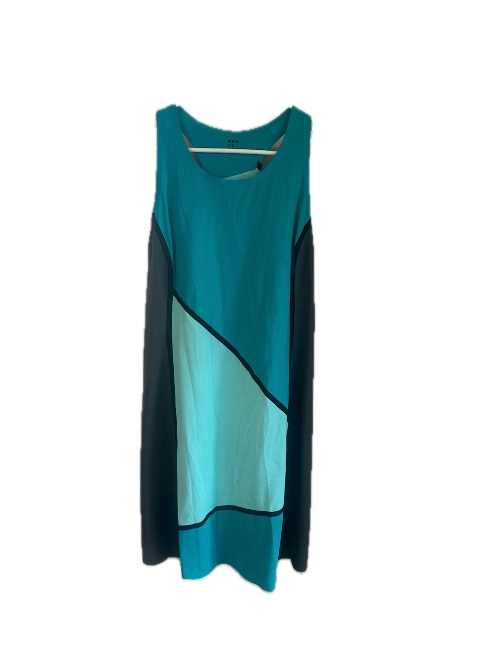 Title Nine Diamante Athletic Dress Colorblock Blues Pocket Stretchy M